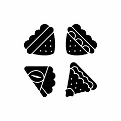 creative details Outline silhouette Sandwich icons icons pack vector illustration