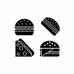 creative details Outline silhouette Sandwich icons icons pack vector illustration