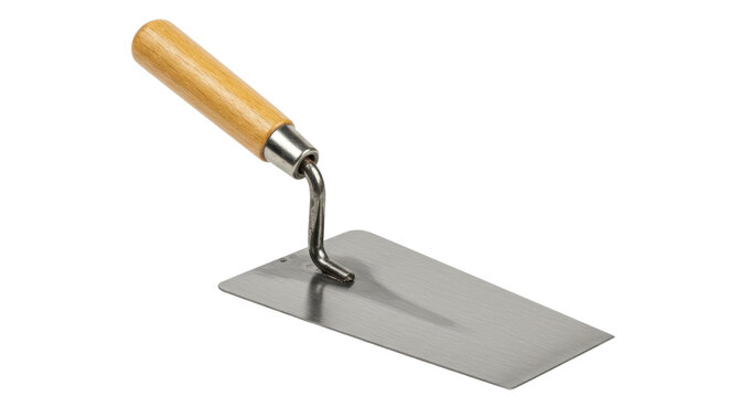 Isolated Pointing Trowel with Wooden Handle