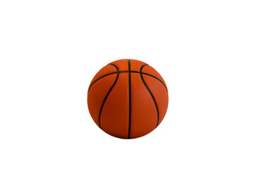 Fototapeta premium Single Orange Basketball on Neutral Background
