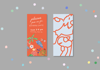 Artistic Floral Cards Layout