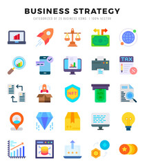 Business Strategy icon pack for your website. mobile. presentation. and logo design.