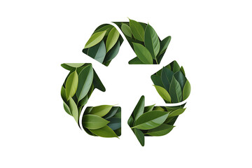 green leaves isolated on white background