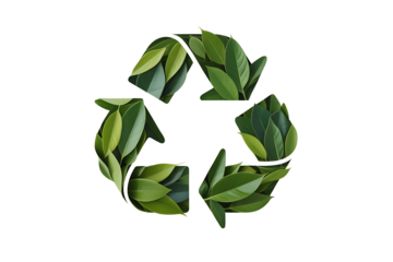 green leaves isolated on white background