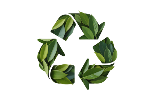 green leaves isolated on white background