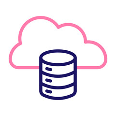 Storage Vector Line Two Colors Icon Design