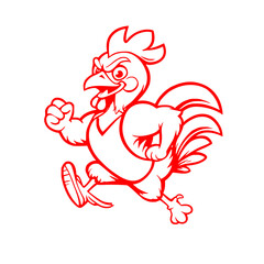 vector image of an chicken for logo