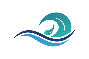 Naklejka premium sea waves logo vector illustration, wave symbol, wave icon 