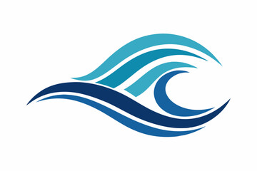 sea waves logo vector illustration, wave symbol, wave icon 