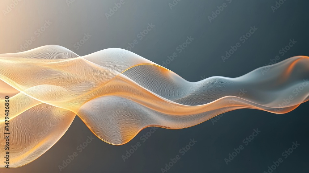 Poster abstract flowing digital energy wave background abstract wave energy digital background flow motion