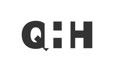 QHH logo design. Initial letter Q H H bold font style for tech startups, consulting, corporate branding. Creative company name, headlines typography identity, trendy logotype.