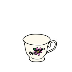 Tasse fleur couler