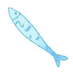 sardine au pinceau bleu