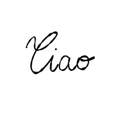 Ciao lettrage au pinceau