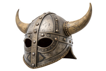 Fototapeta premium metal antique viking helmet isolated on white or transparent png