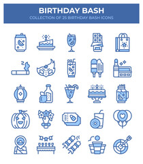 Birthday Bash. Collection of 25 Birthday Party Icons