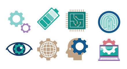 Minimalist Technology and Data Icons