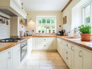 Fototapeta premium modern kitchen interior with kitchen