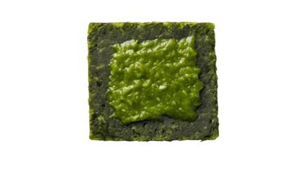 Green Paste on Square Base, on transparent background