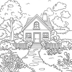 Obraz premium house in the woods