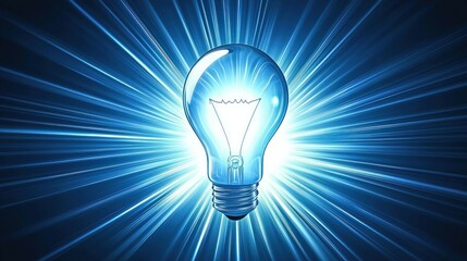Glowing lightbulb illustration