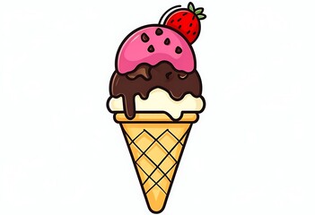 ice cream and fruits