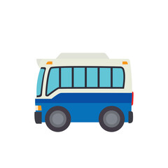 blue Trolleybus bus tram car vector symbol sign icon illustration vector