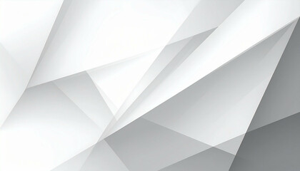 Abstract geometric pattern with shades of white and gray creates dynamic, modern background