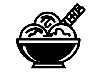 ice cream and fruits