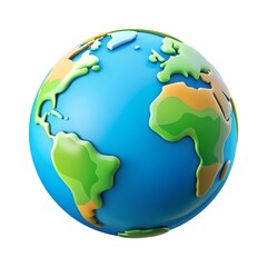 globe on white background