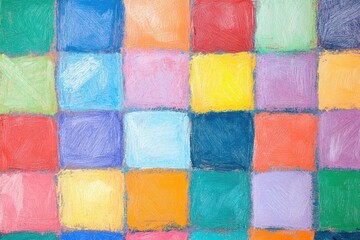 Fototapeta premium A vibrant arrangement of colorful painted blocks showcasing a variety of textures and hues. ideal for design inspiration or educational materials