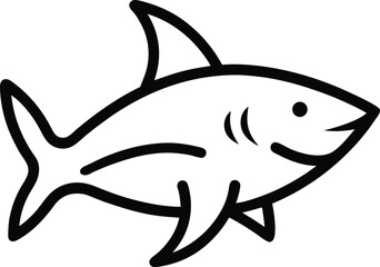 vector illustration of a shark