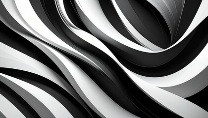 Monochrome abstract with flowing, curved forms creating a dynamic, textured background
