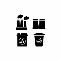 creative details Outline silhouette Pollution flat icons pack vector illustration 