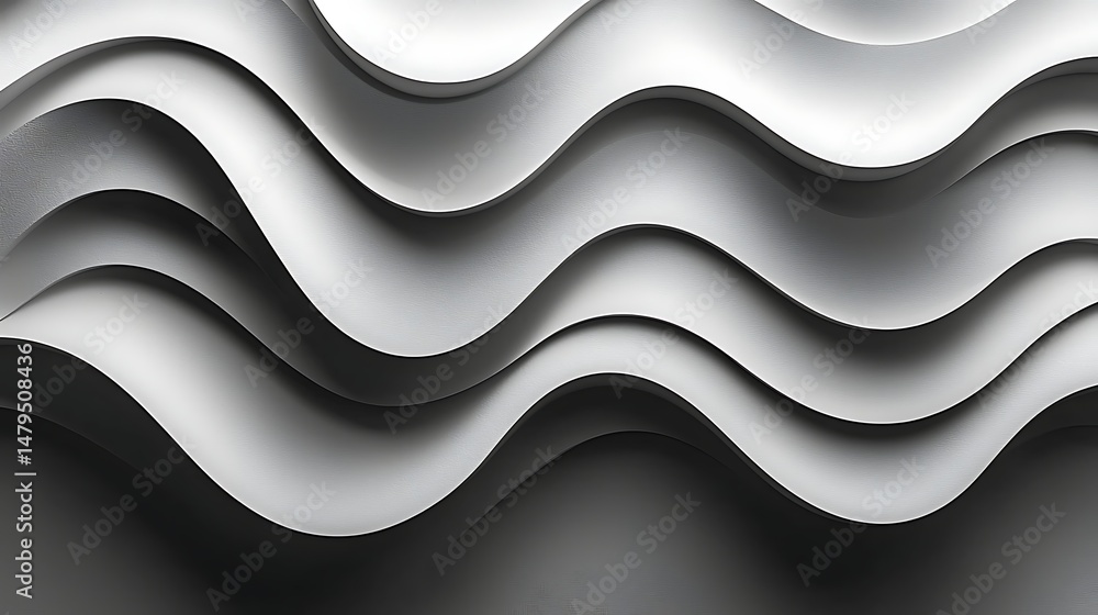 Poster dynamic wave patterns modern art gallery abstract design minimalist aesthetic close-up view conceptu