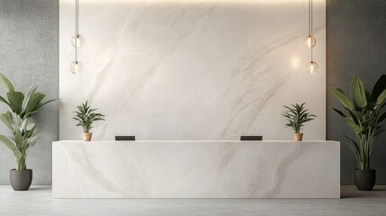 Fototapeta premium Modern minimalist reception area