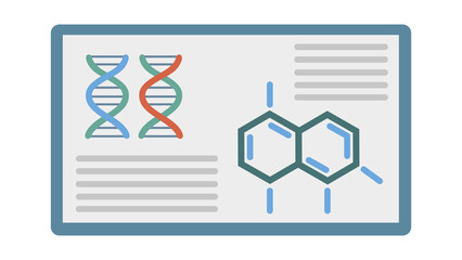 DNA Molecule & Chemical Structure Illustration