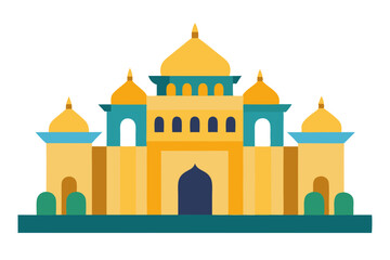 taj mahal vector illustration, mosque symbol