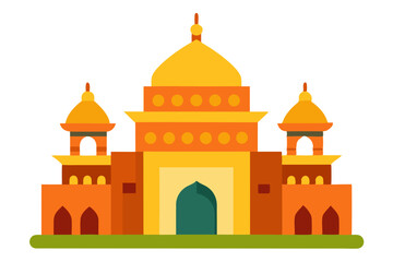 taj mahal vector illustration, mosque symbol
