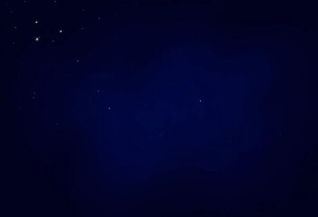Minimalist night sky vector illustration featuring a few bright stars and dimmer stars against a dark blue glow-in-the-dark background,  stars,  abstract