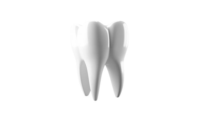 A pristine white tooth model ideal for dental care websites and brochures.
