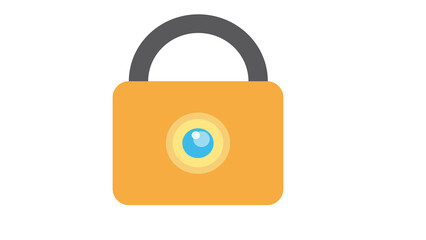 Secure Lock Icon – Orange & Blue