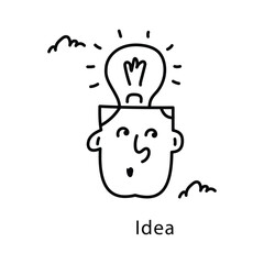 Idea Vector Outline Style Icon. Eps 10 file