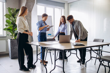 Business group working together at the office