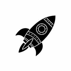 creative details Outline silhouette Rocket icon vector illustration 