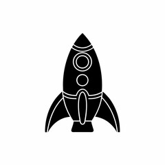 creative details Outline silhouette Rocket icon vector illustration 