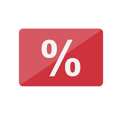 Percent Off Sale Icon – Red