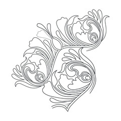  An illustration of a vectors different type of  flowers in continuous line art drawing style.