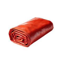 Versatile Red Tarpaulin Roll for Outdoor Use on white background