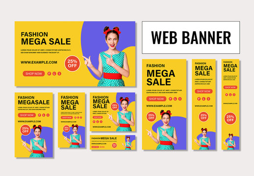 Mega Sale Web Banner Set